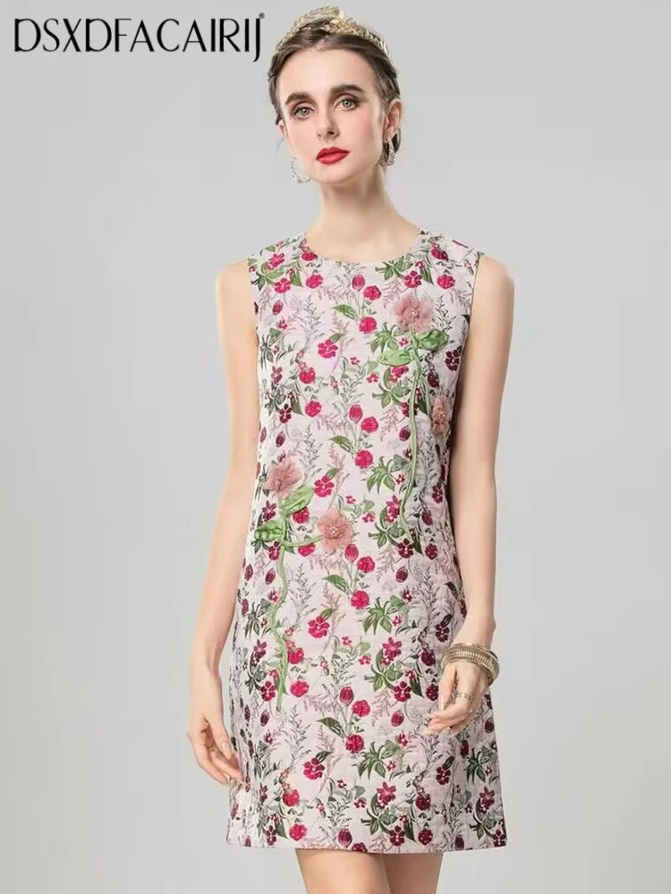DSXDFACAIRIJ Appliques Vintage Vest Dress For Women O-Neck Sleeveless Flowers Print Mini Dresses Fashion Summer Female
DSXDFACAIRIJ Appliques Vintage Vest Dress For Women O-Neck Sleeveless Flowers Print Mini Dresses Fashion Summer Female