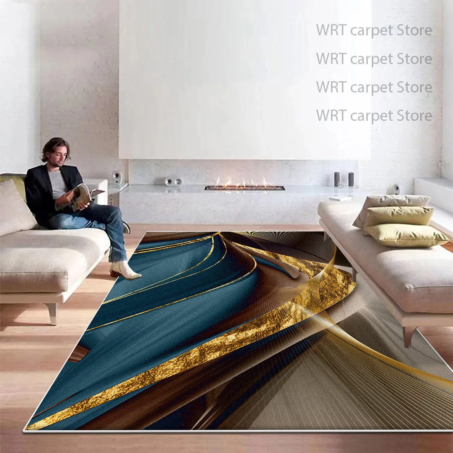 Decoration Home Golden Fluid Art Area Rug Luxury Living Room Carpet Machine Washable Lounge Bedroom Non-slip Floor Mat Tapis
Decoration Home Golden Fluid Art Area Rug Luxury Living Room Carpet Machine Washable Lounge Bedroom Non-slip Floor Mat Tapis