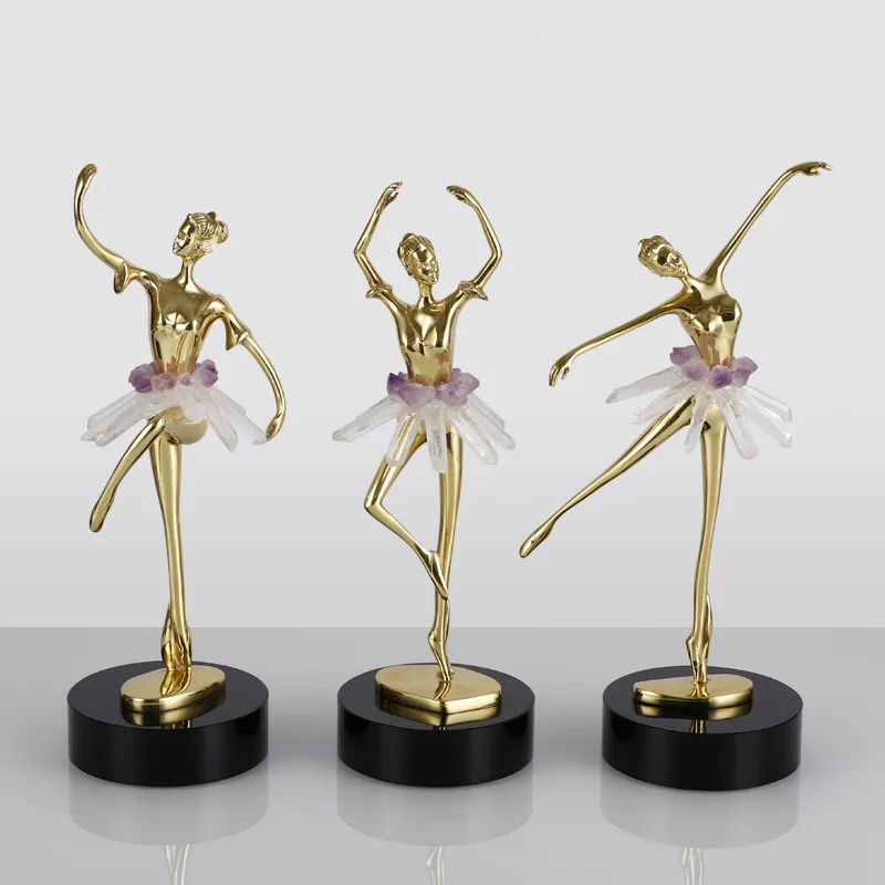Brass Ballet Dance Girl Statue, Indoor Crystal Sculpture Decoration, Living Room, Home Decoration Accessories, Wedding Gifts
Brass Ballet Dance Girl Statue, Indoor Crystal Sculpture Decoration, Living Room, Home Decoration Accessories, Wedding Gifts