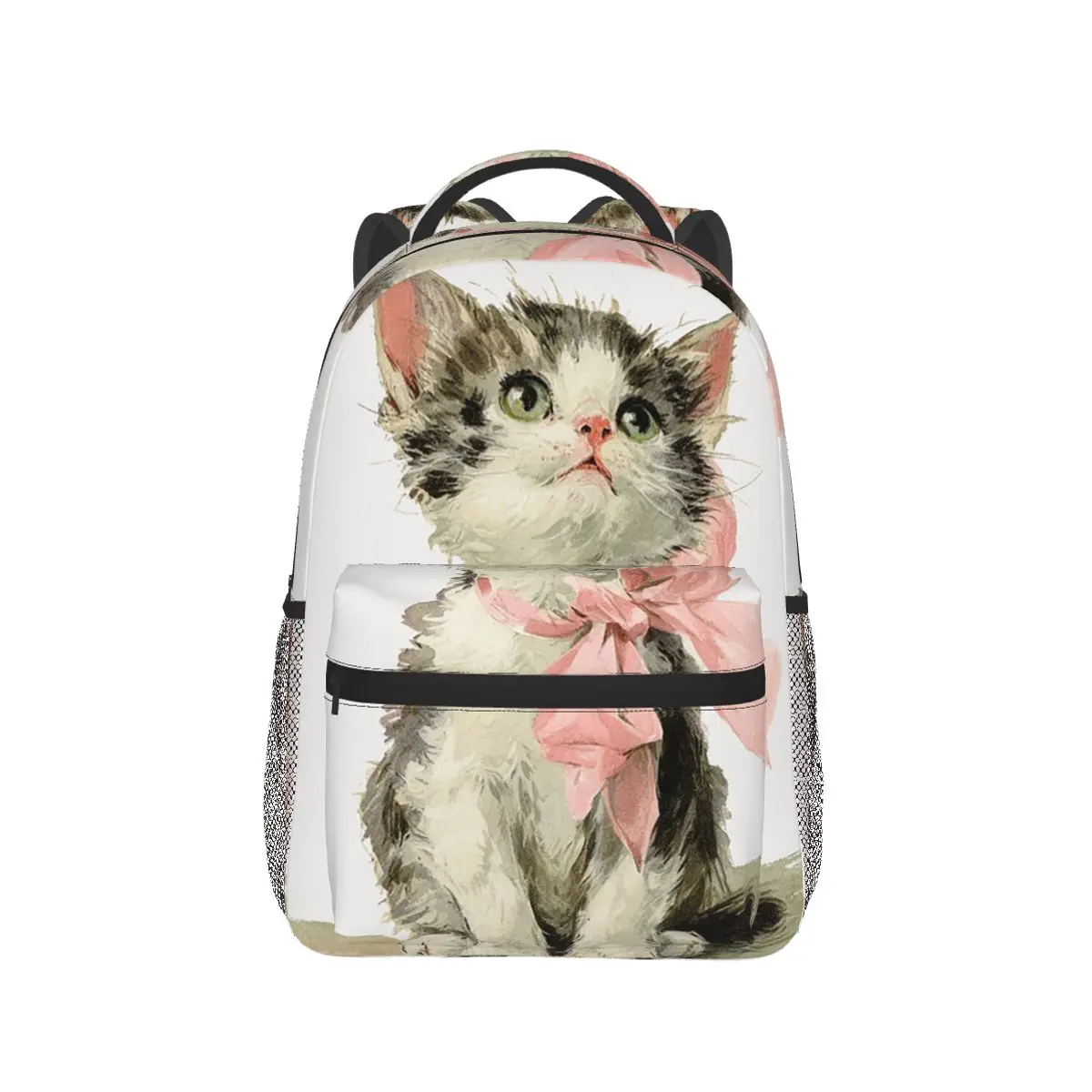 Charming Cute Kitten Cat With Pink Bow Backpack Student Boys Girls BookBag Kids School Bag Laptop Shoulder Bags for Men Women
Charming Cute Kitten Cat With Pink Bow Backpack Student Boys Girls BookBag Kids School Bag Laptop Shoulder Bags for Men Women