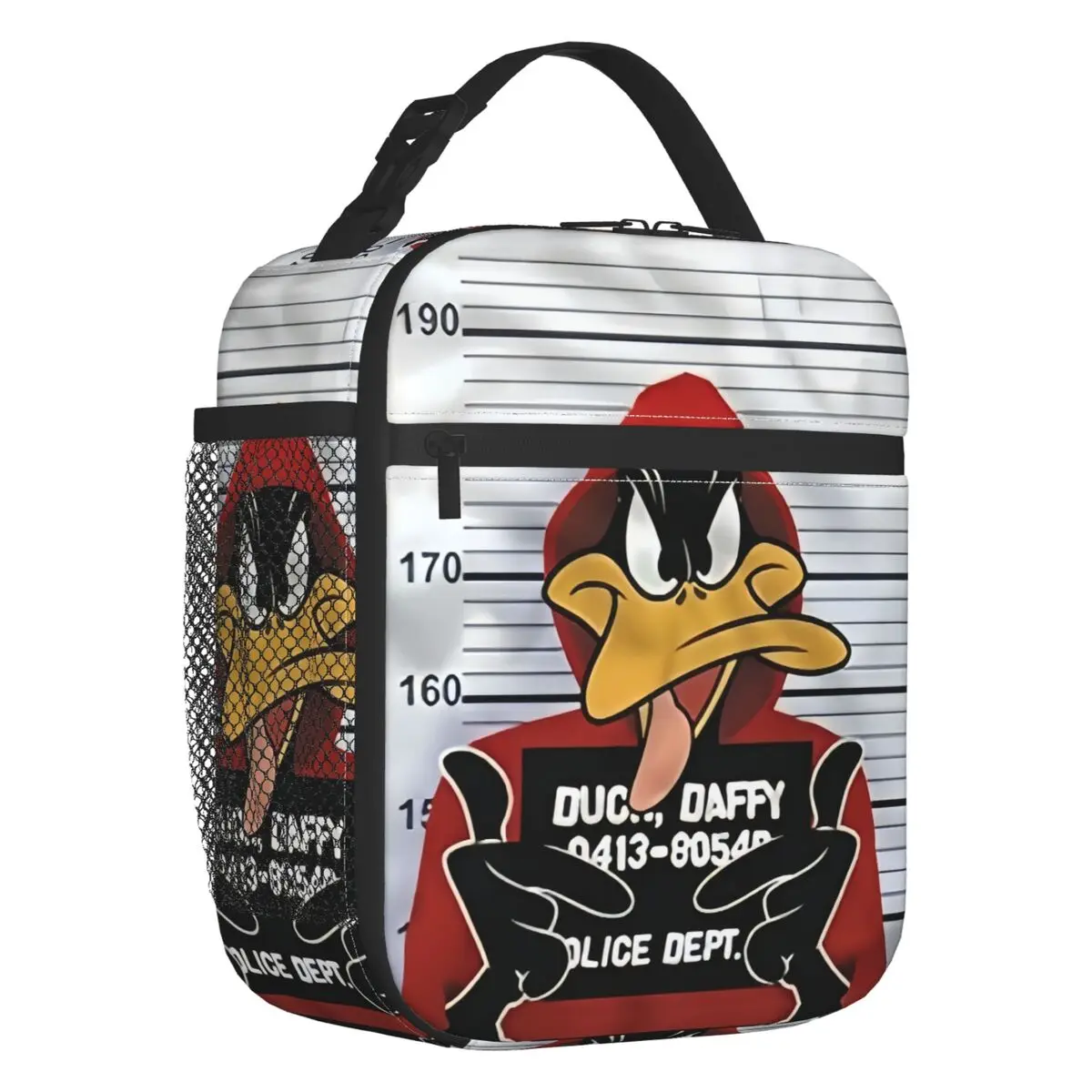 Изолированная сумка для обеда на заказ Daffy Duck для женщин, многоразовая анимационная сумка-холодильник с героями мультфильмов, термосумка для обеда, офисная сумка для пикника, путешествий
Изолированная сумка для обеда на заказ Daffy Duck для женщин, многоразовая анимационная сумка-холодильник с героями мультфильмов, термосумка для обеда, офисная сумка для пикника, путешествий