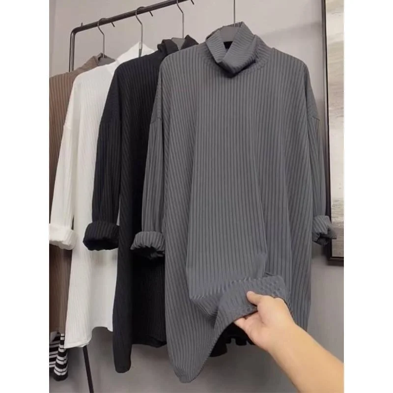 plus Size Women's High Collar Long Sve T-irt Base irt Inner Wear Loose Fit Medium Length Spring Autumn Trendy Top
plus Size Women's High Collar Long Sve T-irt Base irt Inner Wear Loose Fit Medium Length Spring Autumn Trendy Top