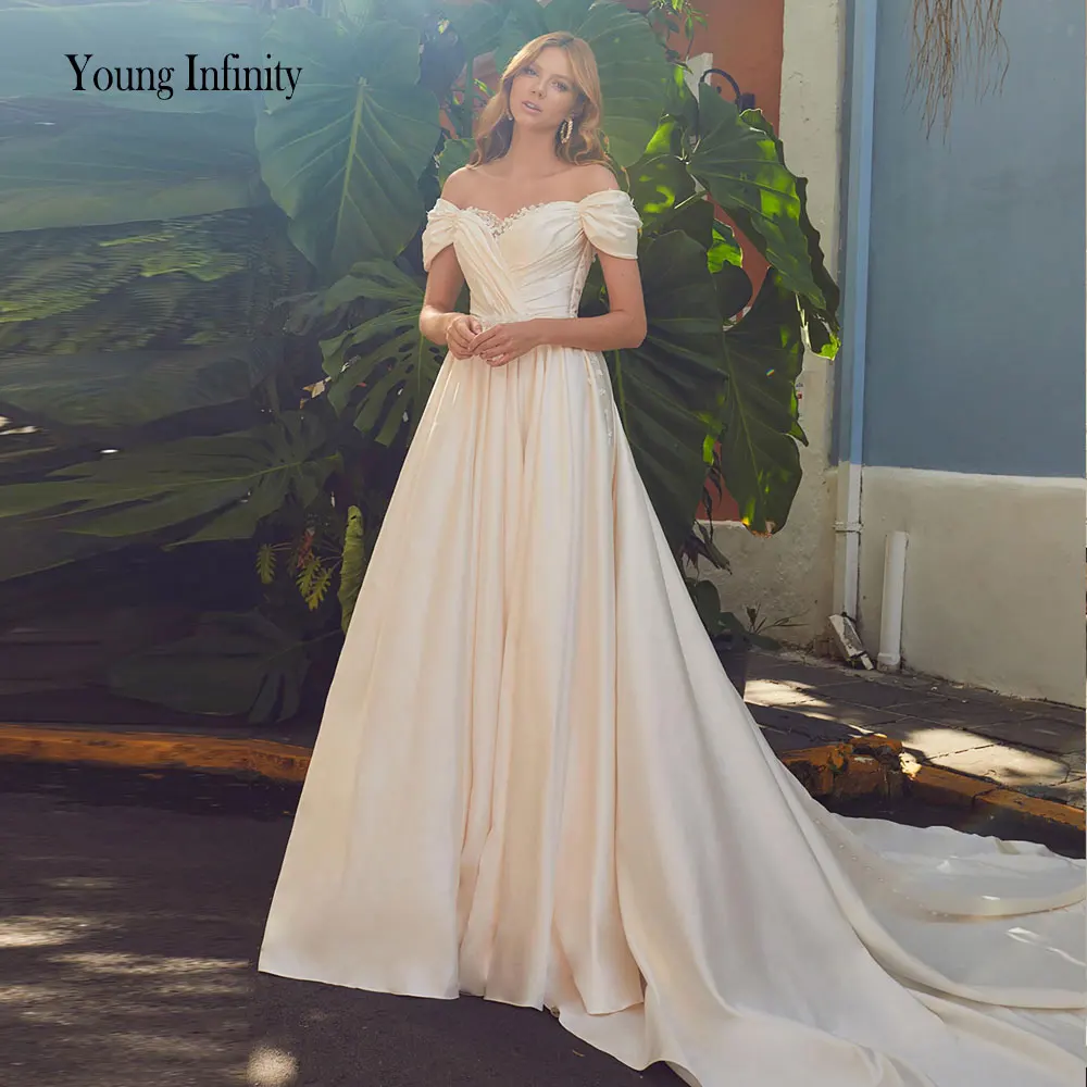 Civil Wedding Dresses 2024 For Woman Off Shoulder Backless Chapel Train Bridal Gown White Formal Party Plus Size White Gala
Civil Wedding Dresses 2024 For Woman Off Shoulder Backless Chapel Train Bridal Gown White Formal Party Plus Size White Gala