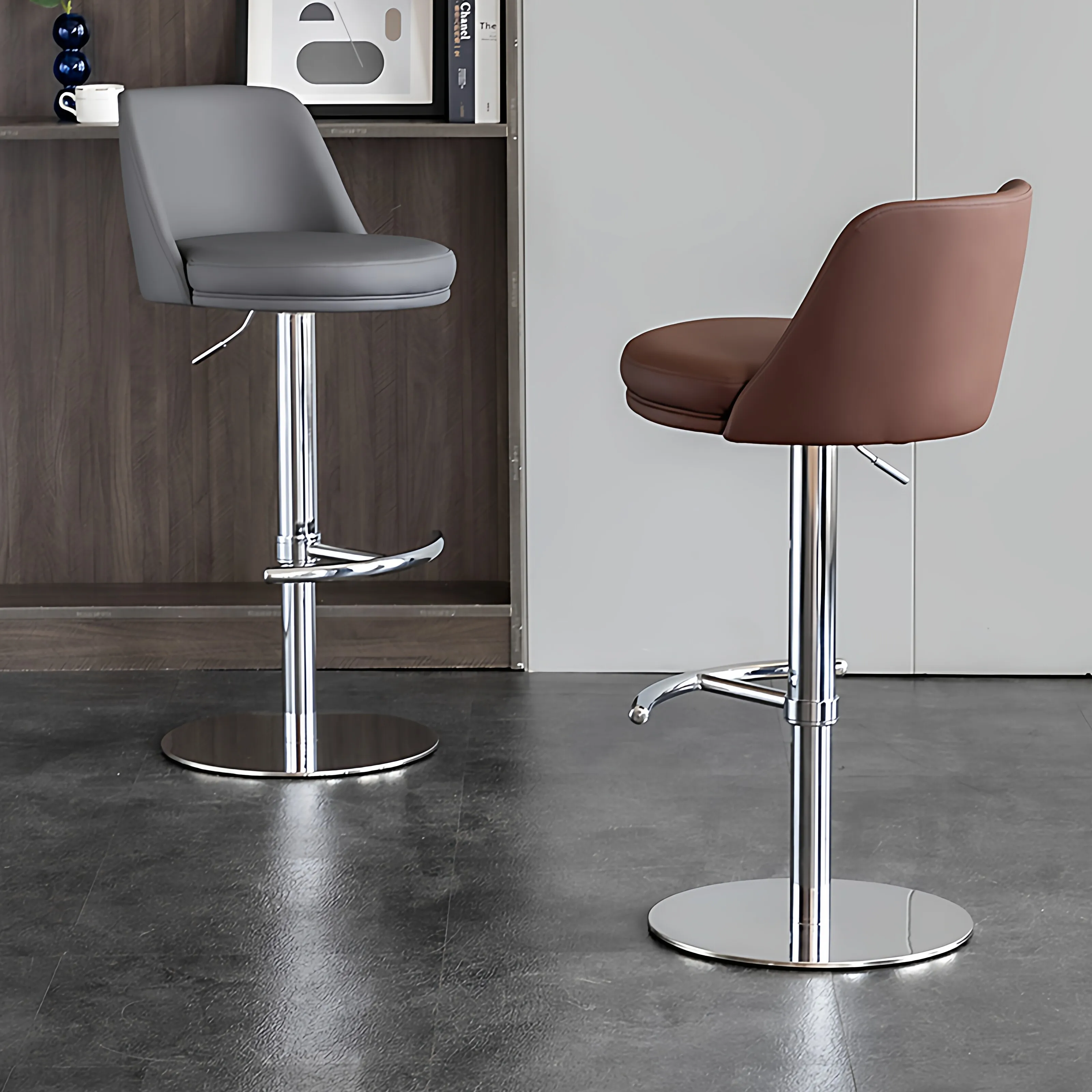 Solid Wooden Elegant Bar Stools Luxury Upholstered Bar Stools Modern Mid-Century Retro Sillas Para Barra Alta Hotel Furniture
Solid Wooden Elegant Bar Stools Luxury Upholstered Bar Stools Modern Mid-Century Retro Sillas Para Barra Alta Hotel Furniture