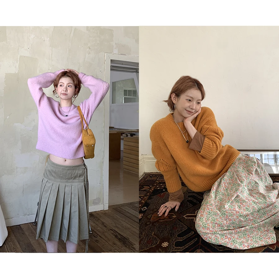 Женский вязаный свитер HelloooEat с длинными рукавами, круглым вырезом, ажурным дизайном, из мягкой шерстяной смеси, удобный, повседневный, для осени
Женский вязаный свитер HelloooEat с длинными рукавами, круглым вырезом, ажурным дизайном, из мягкой шерстяной смеси, удобный, повседневный, для осени