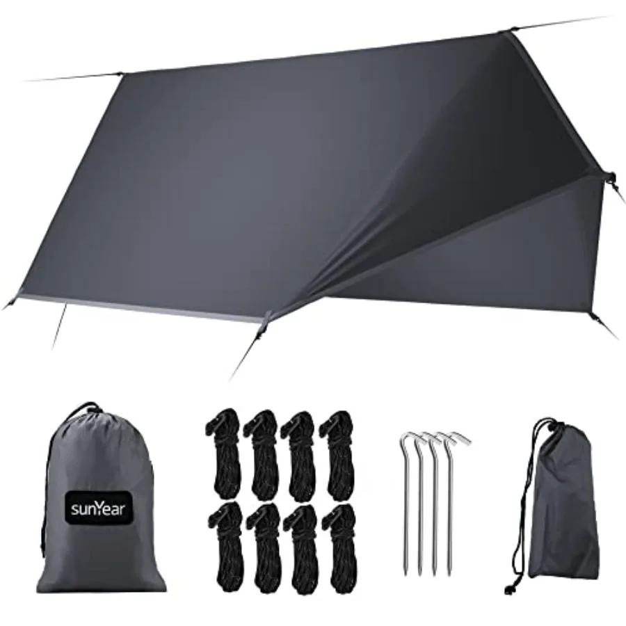 Camping hammock rain fly for backpacking and hiking: lightweight nylon tarp with small door design, olive green, wind-resistant
Camping hammock rain fly for backpacking and hiking: lightweight nylon tarp with small door design, olive green, wind-resistant