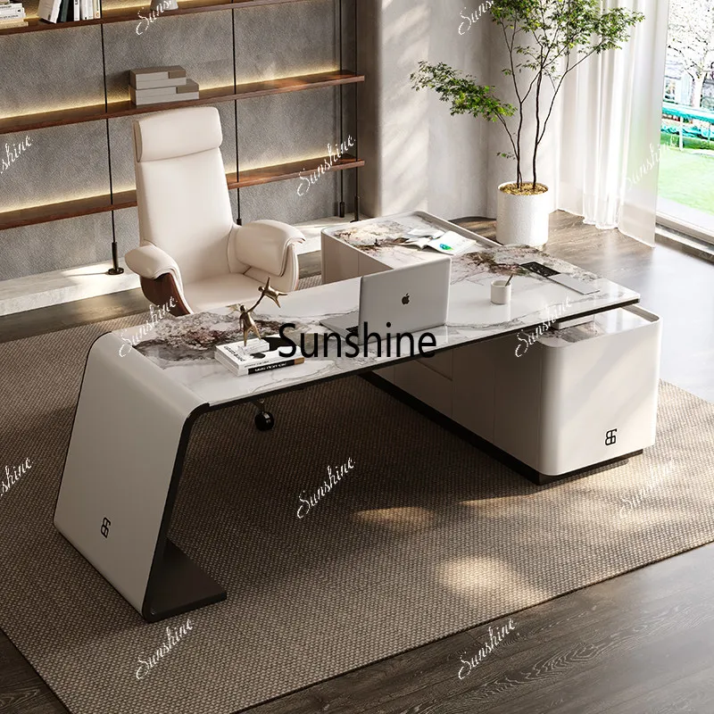Italian minimalist light luxury modern corner slate computer desk high-end
Italian minimalist light luxury modern corner slate computer desk high-end