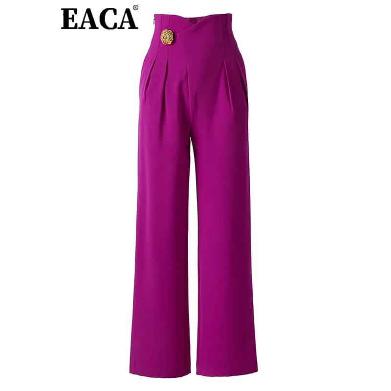 EACA 2025 New Purple High Waisted Wide Pants Temperament Commuting Straight Leg Long Casual Pants Metal Buckle
EACA 2025 New Purple High Waisted Wide Pants Temperament Commuting Straight Leg Long Casual Pants Metal Buckle