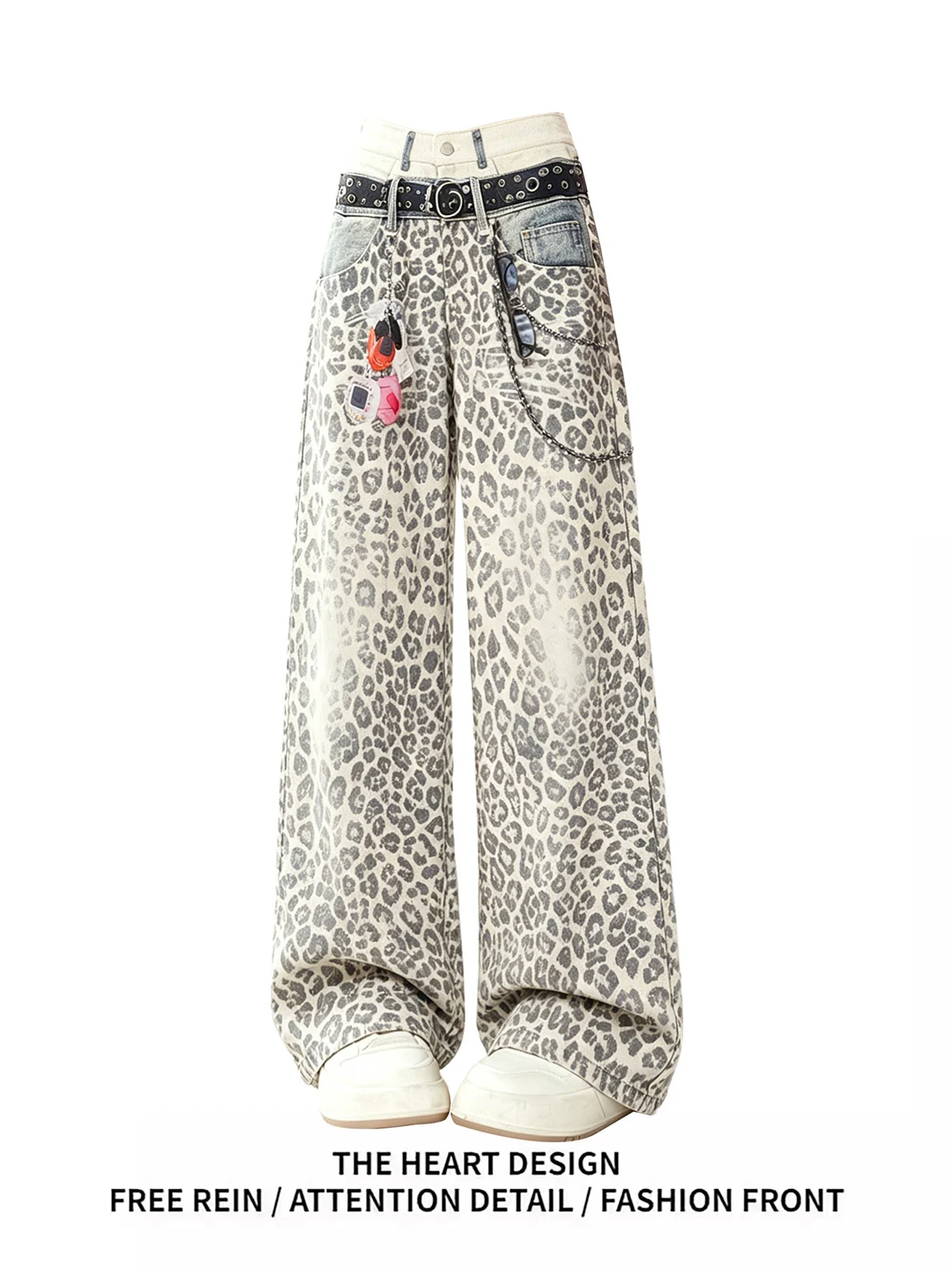 Stunning 3D Leopard Print Wide Leg Jeans High Waist Straight Cut Loose Fit Summer New Style Women's Casual Denim Pants
Stunning 3D Leopard Print Wide Leg Jeans High Waist Straight Cut Loose Fit Summer New Style Women's Casual Denim Pants