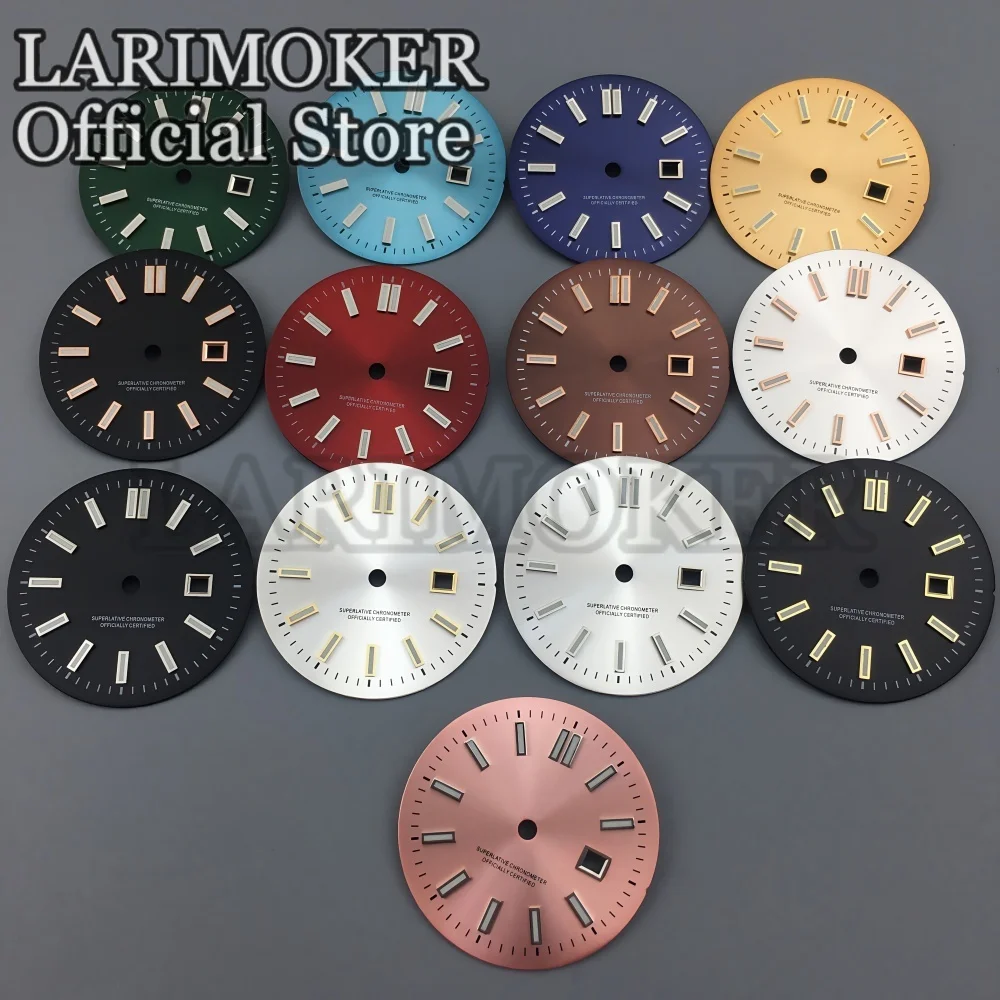 LARIMOKER 24.5mm Date Watch Dial With Silver gold rose gold Hand Green Luminous Dial For NH05 NH06 Watch Modified Accessories
LARIMOKER 24.5mm Date Watch Dial With Silver gold rose gold Hand Green Luminous Dial For NH05 NH06 Watch Modified Accessories