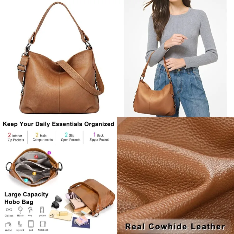 YALUXE Genuine Leather Shoulder Bags Stylish Hobo Handbags Purses Crossbody Bags for Women Genuine Leather, Stylish
YALUXE Genuine Leather Shoulder Bags Stylish Hobo Handbags Purses Crossbody Bags for Women Genuine Leather, Stylish