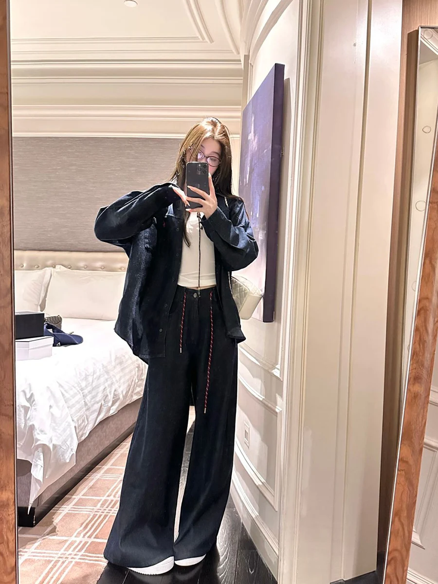 Джинсы Red Label Waed Denim: приталенные, повседневные, прямые, длинные брюки, женская модная весенняя коллекция, широкие джинсы
Джинсы Red Label Waed Denim: приталенные, повседневные, прямые, длинные брюки, женская модная весенняя коллекция, широкие джинсы