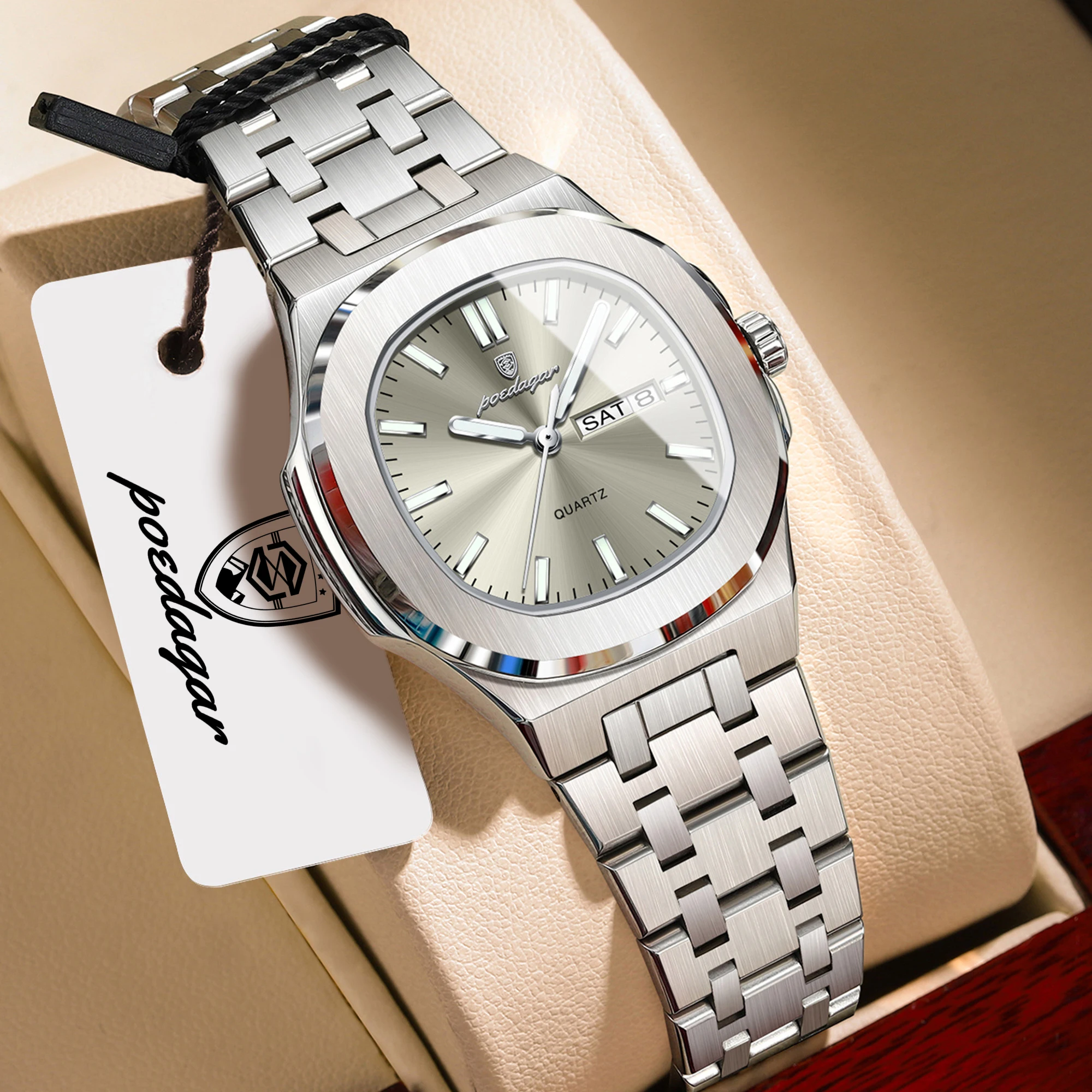 POEDAGAR Fashion Woman Wristwatch Luminous Waterproof Date Week Quartz Ladies Clock Stainless Steel Elegant Women's Watches Gift
POEDAGAR Fashion Woman Wristwatch Luminous Waterproof Date Week Quartz Ladies Clock Stainless Steel Elegant Women's Watches Gift