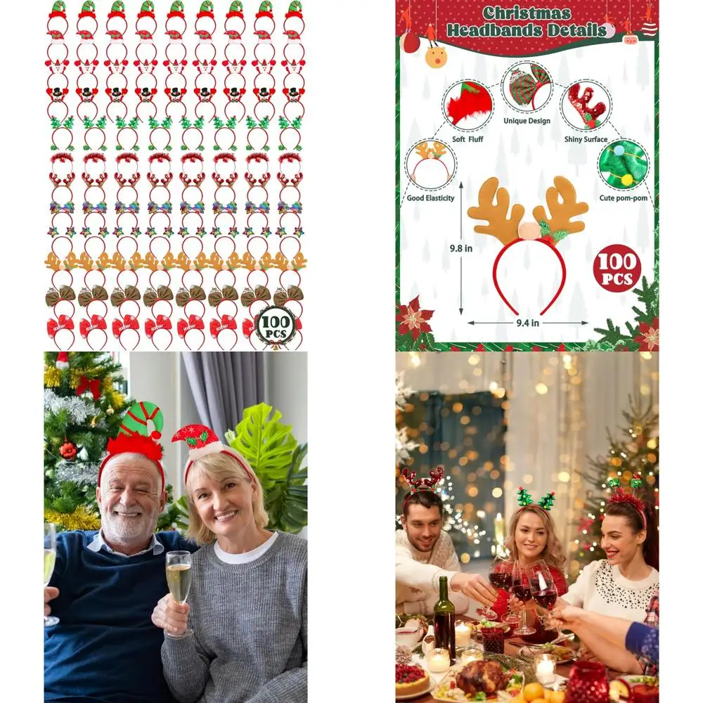 Women's Festive Christmas Headbands - Cute Holiday Party Favors and Xmas Decoration Accessories for Celebrations
Women's Festive Christmas Headbands - Cute Holiday Party Favors and Xmas Decoration Accessories for Celebrations
