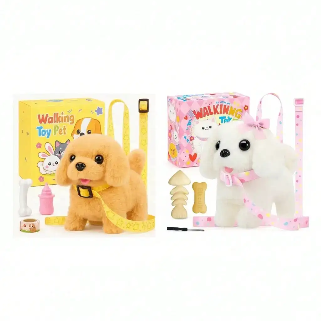 2PCS Interactive Walking Puppy Toy, Realistic Barking Wagging Plush Dog with Leash
2PCS Interactive Walking Puppy Toy, Realistic Barking Wagging Plush Dog with Leash