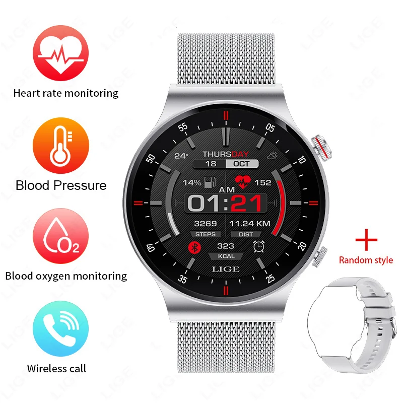 LIGE 2026 Smart Watch Business Sports Tracker Heart Rate Blood Pressure Monitor Bluetooth Call Weather Luxury Men's Smartwatch
LIGE 2026 Smart Watch Business Sports Tracker Heart Rate Blood Pressure Monitor Bluetooth Call Weather Luxury Men's Smartwatch