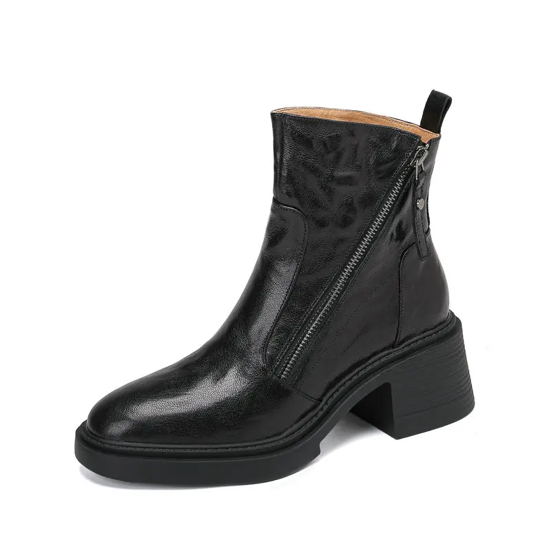 Platform Ankle Women's Boots Genuine Leather Western Modern Style Boots Fashionable Winter Autumn Shoes
Platform Ankle Women's Boots Genuine Leather Western Modern Style Boots Fashionable Winter Autumn Shoes