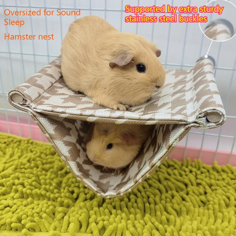 2 in 1 Hanging Small Pet Hammock & Platform, Summer Cool Breathable Hamster Bed Guinea Pig Nest
2 in 1 Hanging Small Pet Hammock & Platform, Summer Cool Breathable Hamster Bed Guinea Pig Nest