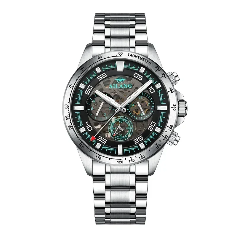 Automatic Hollow Mechanical Watch Multifunctional Watch Waterproof
Automatic Hollow Mechanical Watch Multifunctional Watch Waterproof