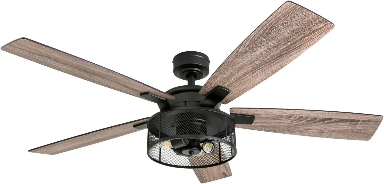 Industrial Style Indoor Ceiling Fan with Light, Remote Control, Dual Mounting Options - 52 Inch Carnegie Ceiling Fans for Home C
Industrial Style Indoor Ceiling Fan with Light, Remote Control, Dual Mounting Options - 52 Inch Carnegie Ceiling Fans for Home C