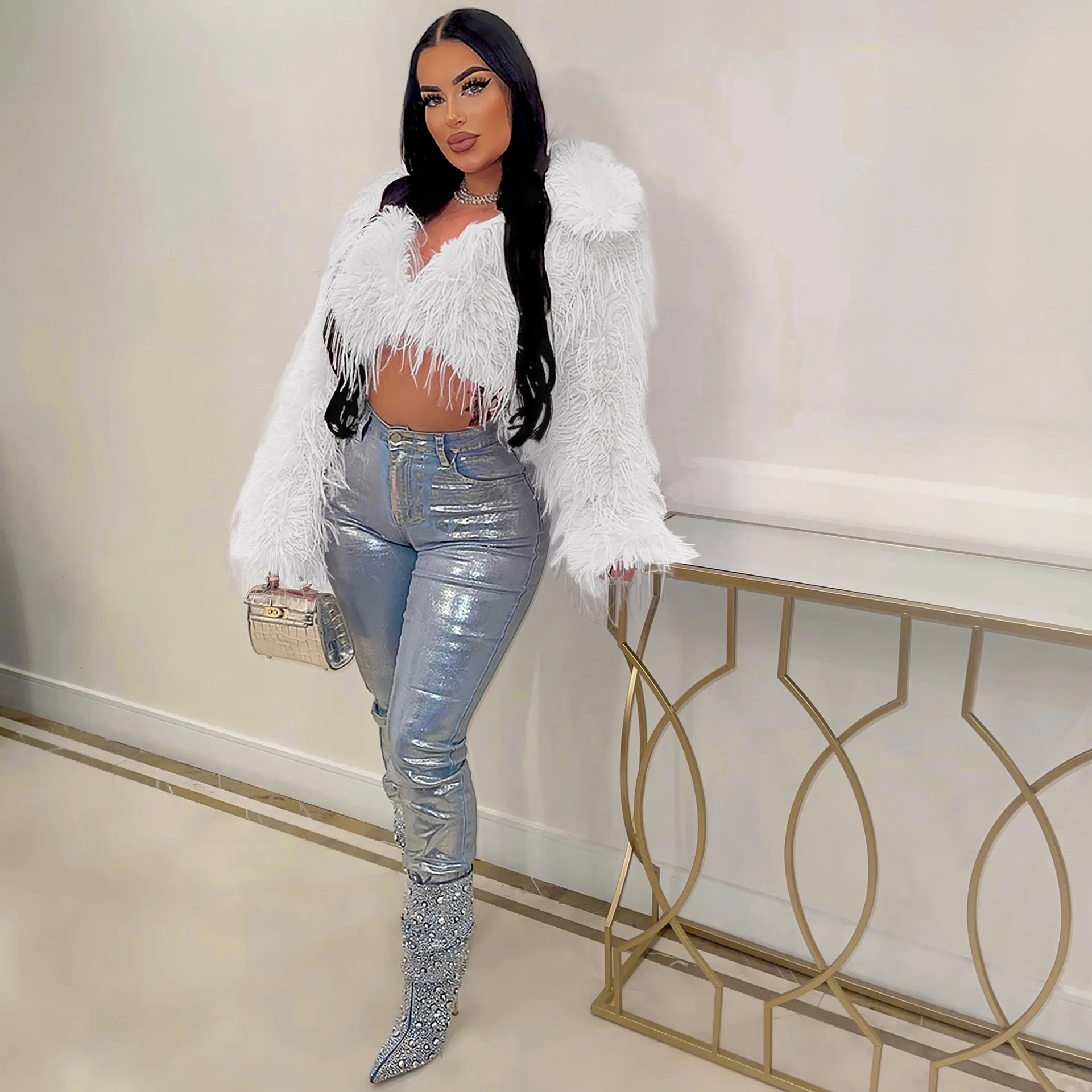 Women Coats Winter Fashion Faux Fur Crop Jackets Long Sleeve Slim Coats Lady Casual Streetwear Outerwear Faux Fur Jackets Coat
Women Coats Winter Fashion Faux Fur Crop Jackets Long Sleeve Slim Coats Lady Casual Streetwear Outerwear Faux Fur Jackets Coat