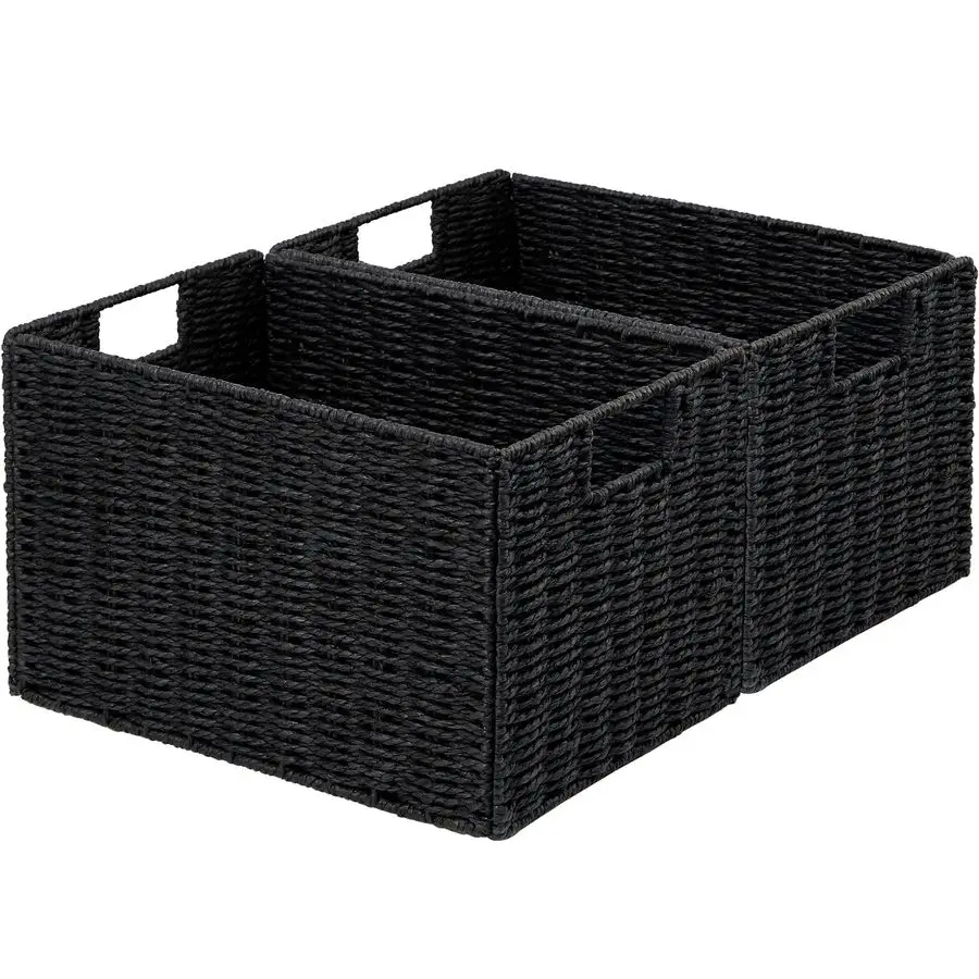 Wicker Storage Basket, Set of 2 HandWoven Paper Rope Wicker Basket, Small Storage Baskets for Organizing Toilet Paper Baskets, F
Wicker Storage Basket, Set of 2 HandWoven Paper Rope Wicker Basket, Small Storage Baskets for Organizing Toilet Paper Baskets, F