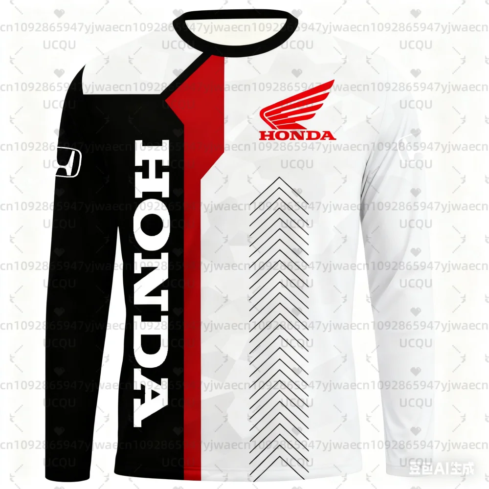 Гоночный костюм Honda для мужчин и женщин, мотоциклетный внедорожный большой дышащий быстросохнущий трикотаж с круглым вырезом, модная повседневная спортивная рубашка
Гоночный костюм Honda для мужчин и женщин, мотоциклетный внедорожный большой дышащий быстросохнущий трикотаж с круглым вырезом, модная повседневная спортивная рубашка