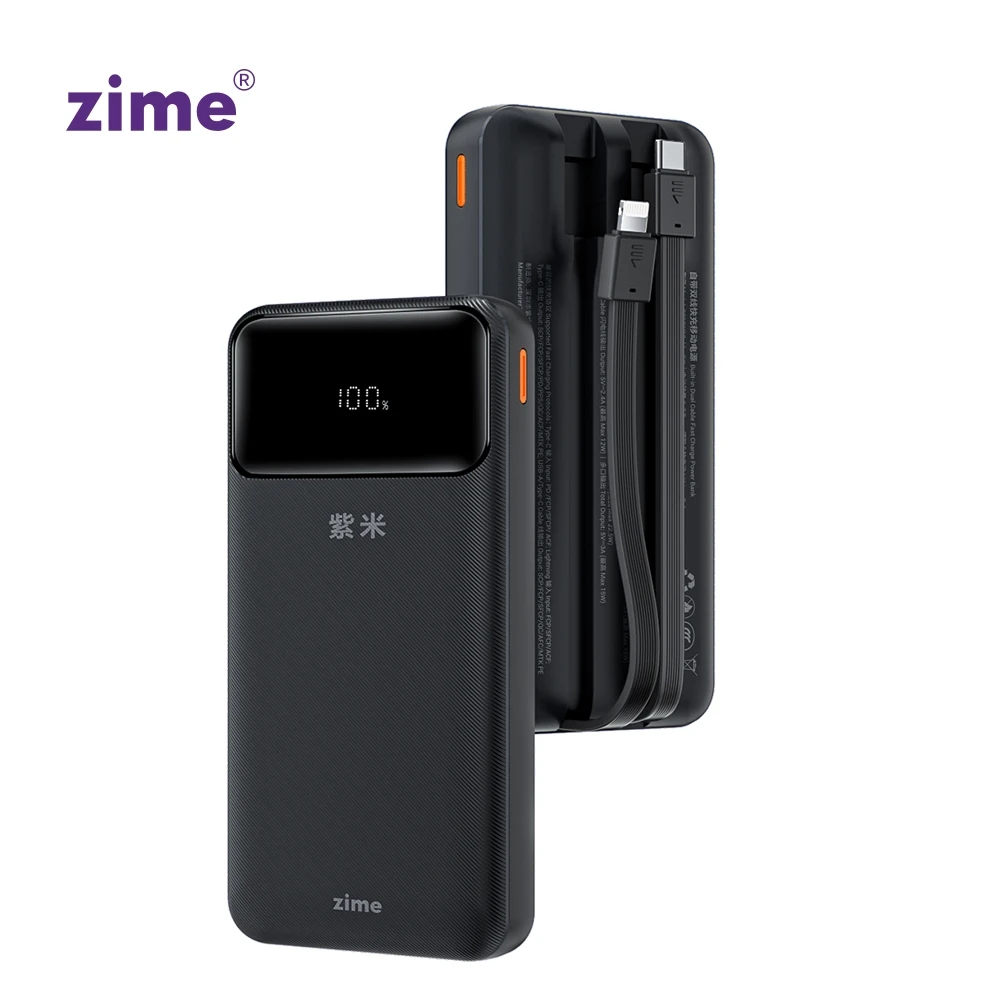 zime 20000mAh 22.5W Portable Power Bank With Built-in Type-C Cable Digital Display Battery External For iPhone16 For Xiaomi
zime 20000mAh 22.5W Portable Power Bank With Built-in Type-C Cable Digital Display Battery External For iPhone16 For Xiaomi