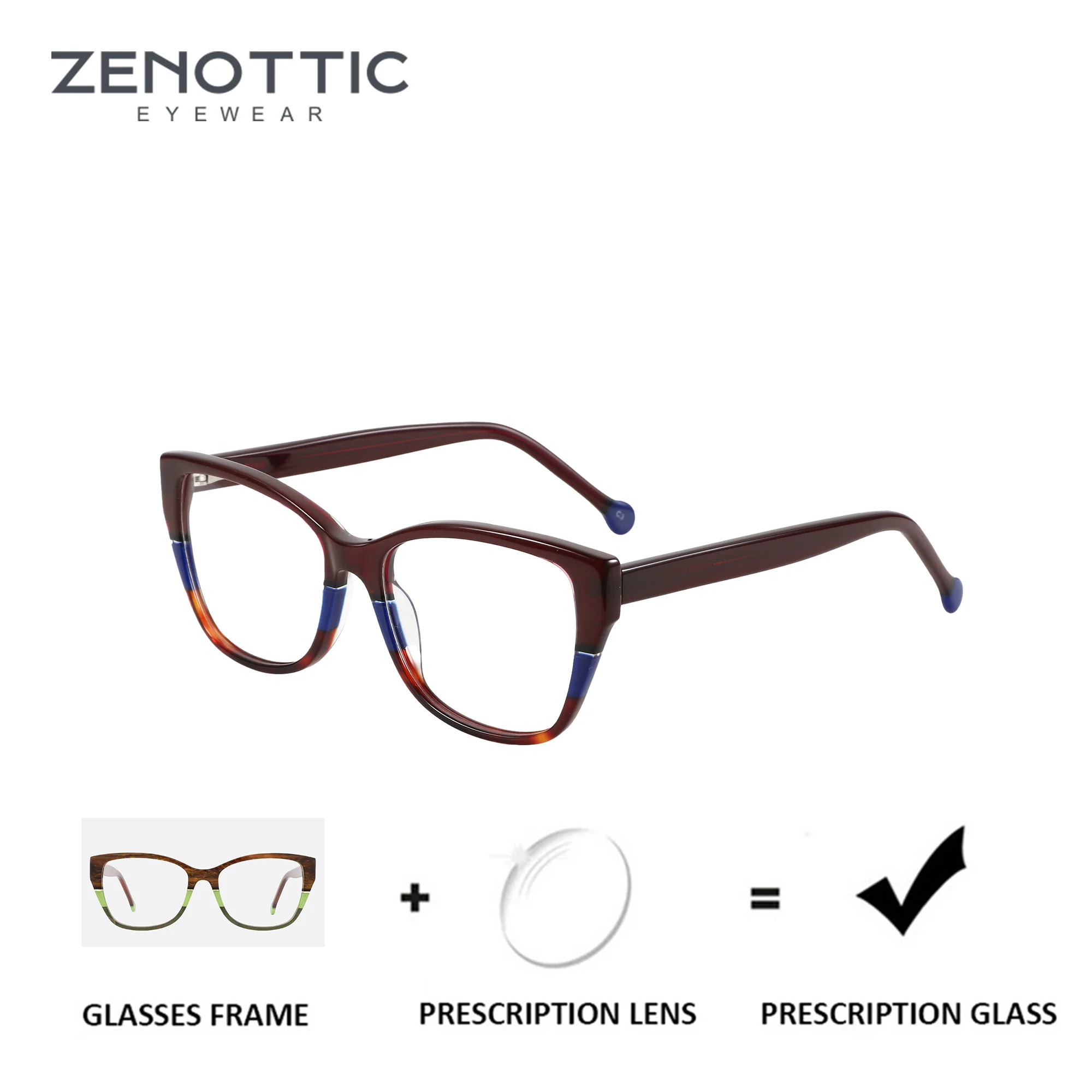 ZENOTTIC Custom Square Prescription Glasses Unisex Acetate Frame Choose Photochromic Or Progressive Lenses For Myopia
ZENOTTIC Custom Square Prescription Glasses Unisex Acetate Frame Choose Photochromic Or Progressive Lenses For Myopia