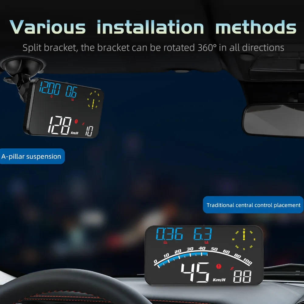 G10 HUD Автомобильный проекционный дисплей, цифровой спидометр, аксессуары, измеритель скорости KM/H, MPH с кронштейном, сигнализация превышения скорости, усталости вождения
G10 HUD Автомобильный проекционный дисплей, цифровой спидометр, аксессуары, измеритель скорости KM/H, MPH с кронштейном, сигнализация превышения скорости, усталости вождения