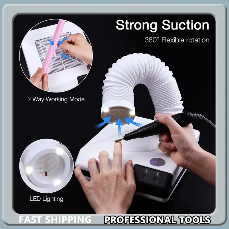 Пылесборник для маникюра 60 Вт с двойным назначением, выдвижной изогнутой конструкцией и вентилятором, пылесос для ногтей с трубкой
Пылесборник для маникюра 60 Вт с двойным назначением, выдвижной изогнутой конструкцией и вентилятором, пылесос для ногтей с трубкой