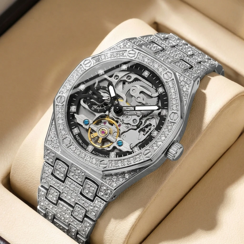 1pcs Trendy Hollow Mechanical Watch Full Inlaid Shiny Design Personalized Fashion WristDaily Style
1pcs Trendy Hollow Mechanical Watch Full Inlaid Shiny Design Personalized Fashion WristDaily Style