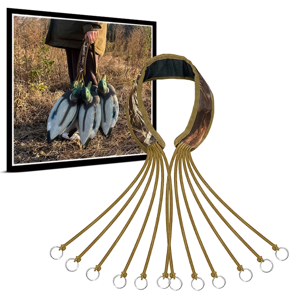GUGULUZA Durable Duck Lanyard Duck Strap Carrier With 12 Drops Slip Rings Waterfowl Hunting Accessories for Decoy Goose Duck
GUGULUZA Durable Duck Lanyard Duck Strap Carrier With 12 Drops Slip Rings Waterfowl Hunting Accessories for Decoy Goose Duck