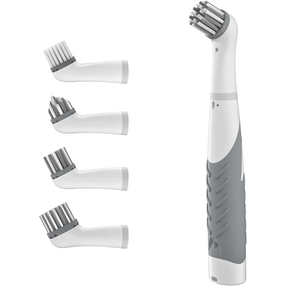 Electric cleaning brush with 4 multi-functional brush heads, indoor household cordless electric cleaning brush (grey)
Electric cleaning brush with 4 multi-functional brush heads, indoor household cordless electric cleaning brush (grey)