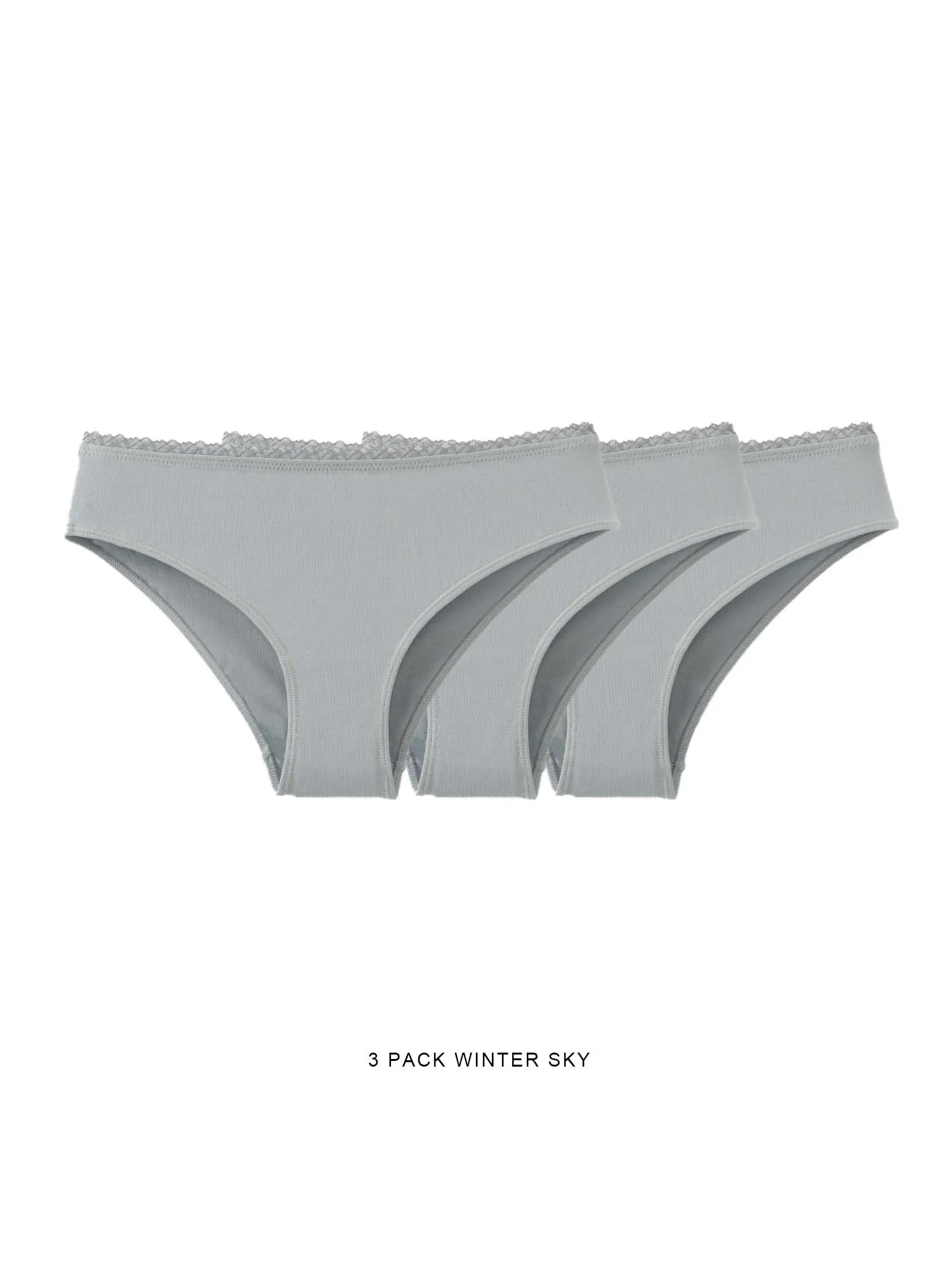 3 PACK Lace Trim Cotton High French Cut Panties Women Low Rise Briefs Lingerie
3 PACK Lace Trim Cotton High French Cut Panties Women Low Rise Briefs Lingerie