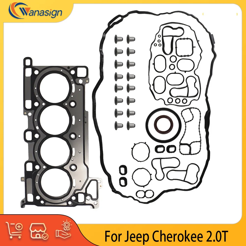 Полный комплект прокладок деталей двигателя подходит для газа 2.0 L L4 для Jeep Wrangler Grand Cherokee 2.0T 68425880AA 2018-25 гг.
Полный комплект прокладок деталей двигателя подходит для газа 2.0 L L4 для Jeep Wrangler Grand Cherokee 2.0T 68425880AA 2018-25 гг.
