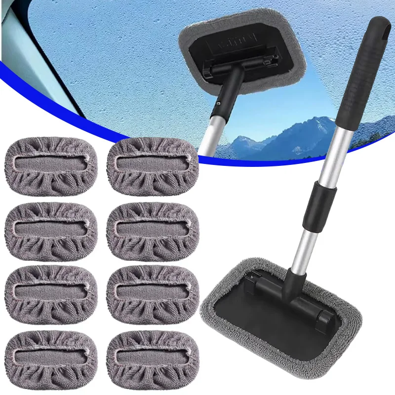 Щетка для мытья окон автомобиля, очиститель лобового стекла, ткань из микрофибры, инструмент для чистки с ручкой, внутренний внешний автомобильный стеклоочиститель
Щетка для мытья окон автомобиля, очиститель лобового стекла, ткань из микрофибры, инструмент для чистки с ручкой, внутренний внешний автомобильный стеклоочиститель