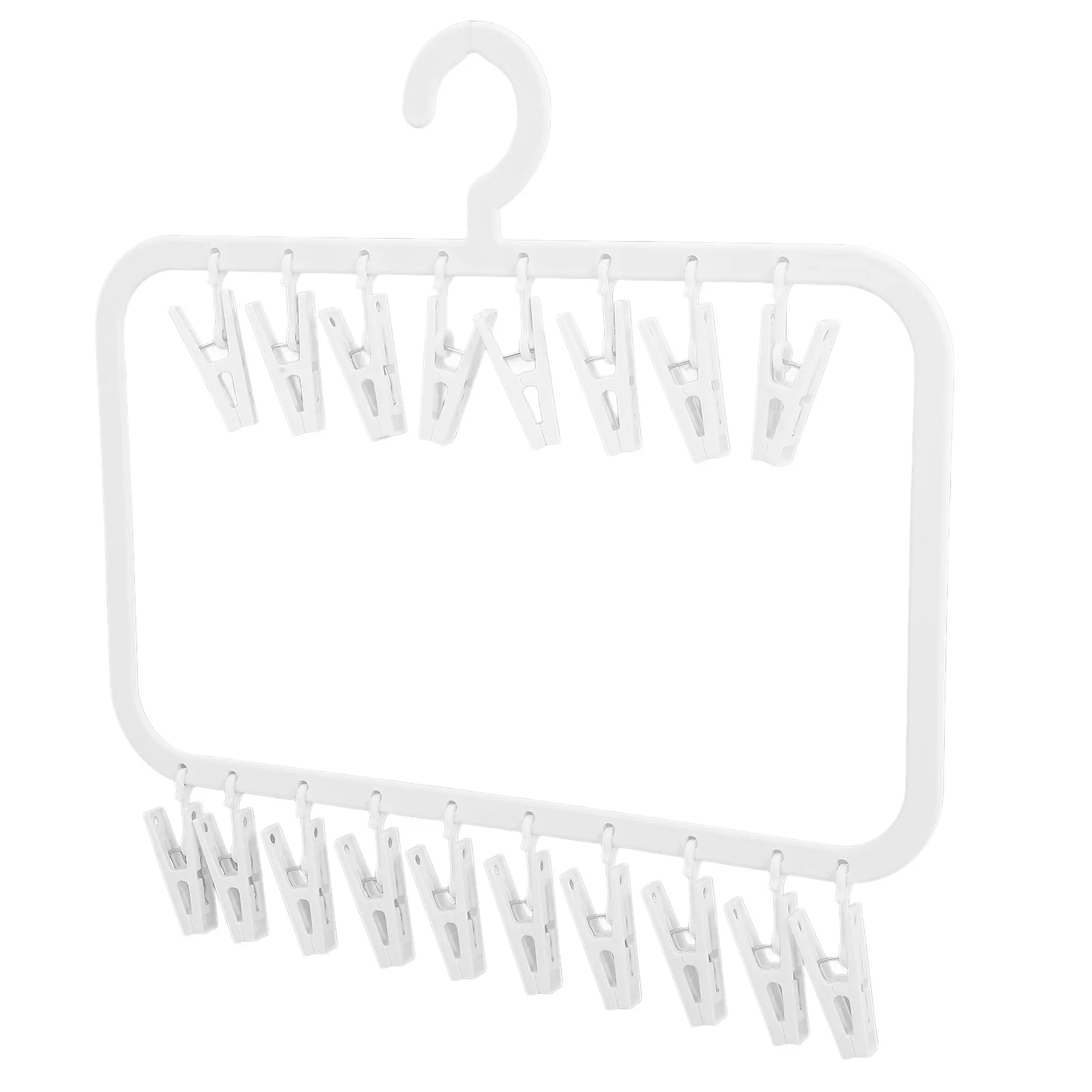 18-Clip Clothes Hanger Drying Rack Windproof Socks Organizer Space Saving Closet Storage Hangers for Baby Kids Clothing Hat Jean
18-Clip Clothes Hanger Drying Rack Windproof Socks Organizer Space Saving Closet Storage Hangers for Baby Kids Clothing Hat Jean