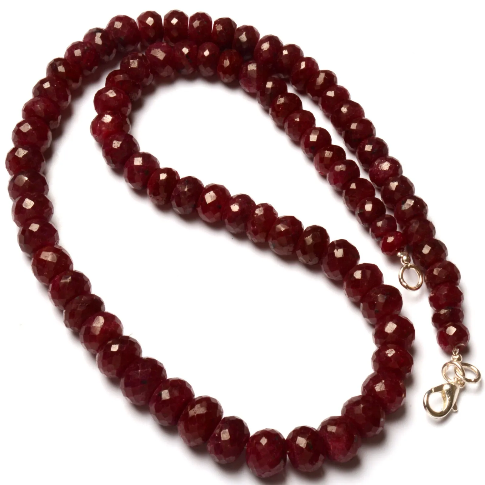 Ruby Gem 5*8 mm Size Faceted Rondelle Beads 18" Necklace
Ruby Gem 5*8 mm Size Faceted Rondelle Beads 18" Necklace