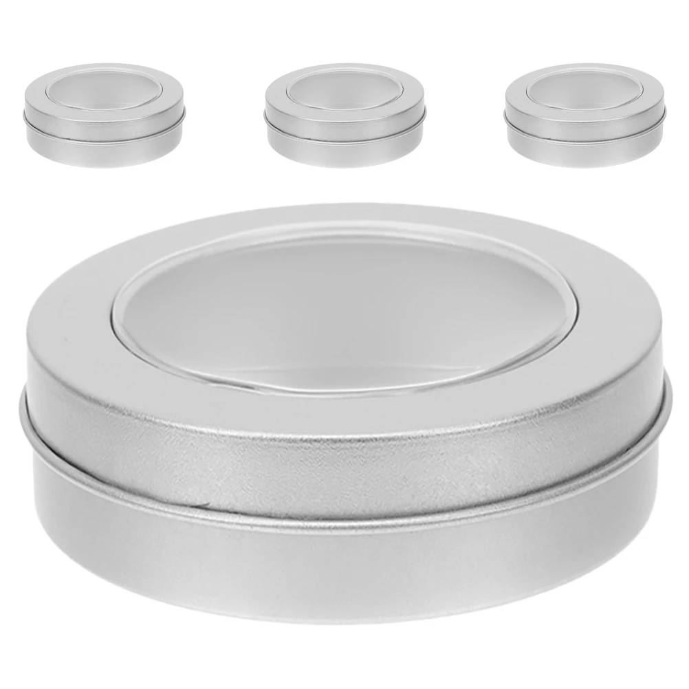 4pcs Round Tin Boxes Silver Tinplate Window Can Cookie Containers with Lid for Storage Organization Christmas Gifts
4pcs Round Tin Boxes Silver Tinplate Window Can Cookie Containers with Lid for Storage Organization Christmas Gifts