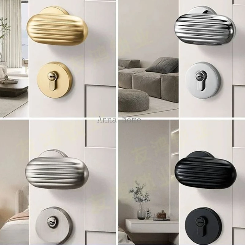 Cream style bedroom door lock, indoor wooden door handle, silent white door lock
Cream style bedroom door lock, indoor wooden door handle, silent white door lock