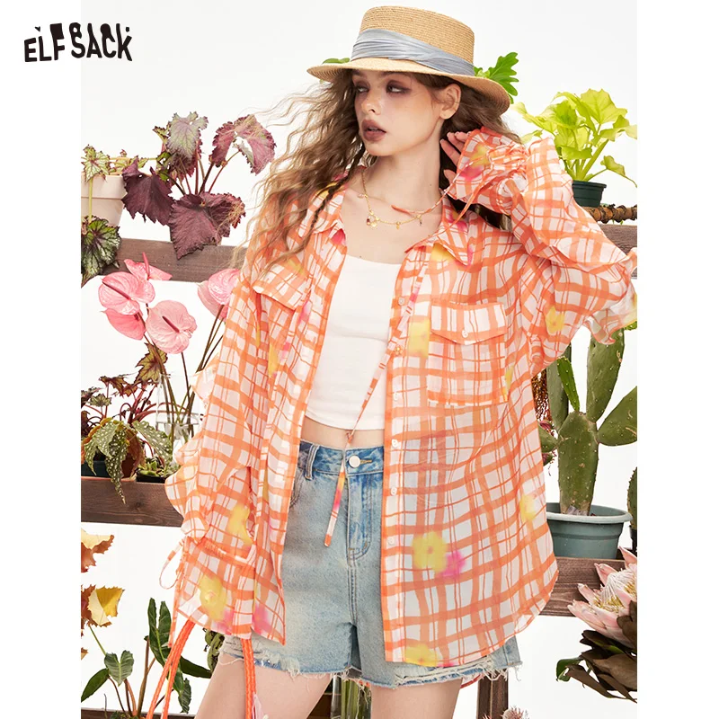 ELFSACK 2025 Summer New Arrivals Loose Casual Plaid Shirt Chiffon Shirt For Women
ELFSACK 2025 Summer New Arrivals Loose Casual Plaid Shirt Chiffon Shirt For Women