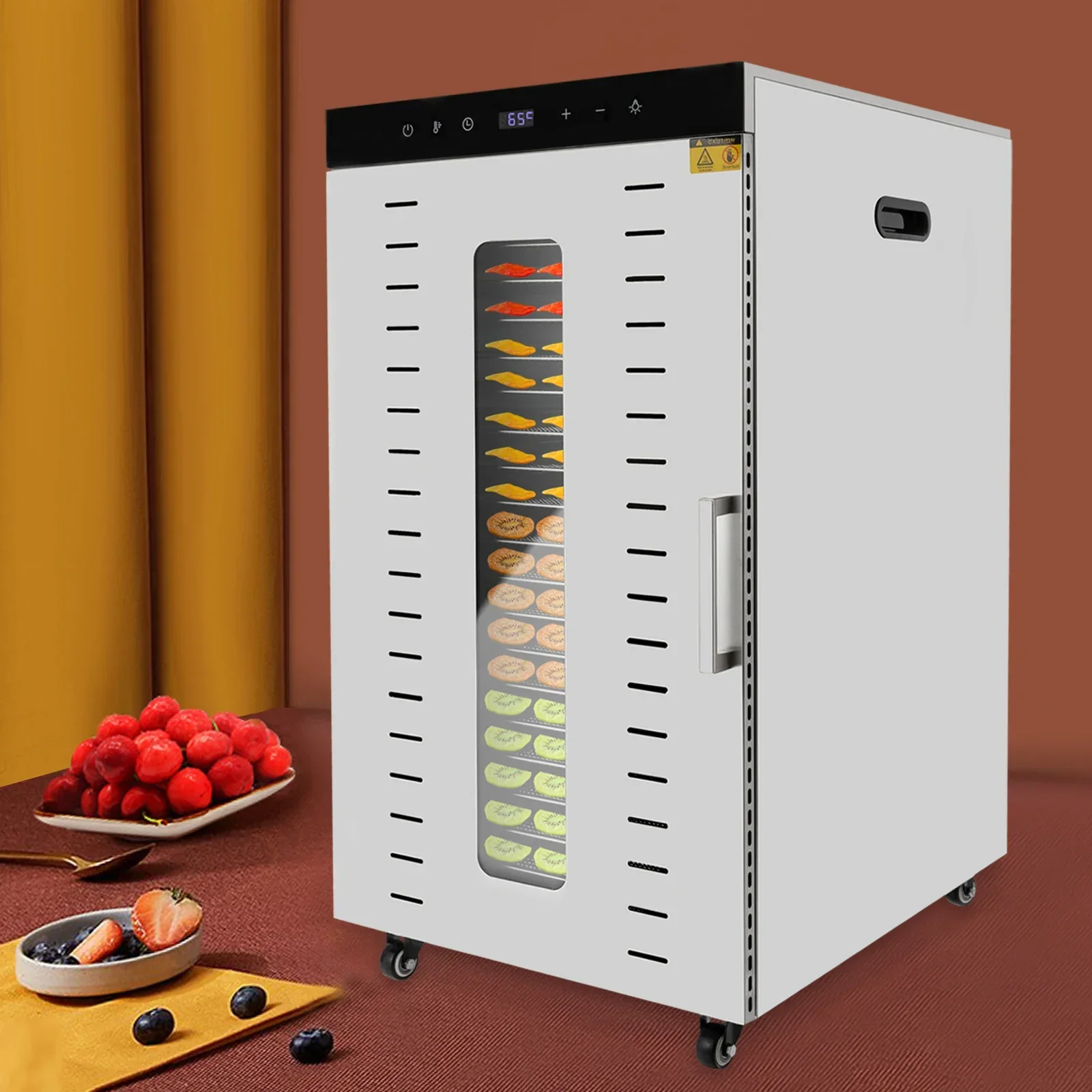 Commercial Food Dehydrator 20 Stainless Steel Trays, 1700W Large Machine Capacity Food Dryer, 24H Timer for Herbs Meat Fruit
Commercial Food Dehydrator 20 Stainless Steel Trays, 1700W Large Machine Capacity Food Dryer, 24H Timer for Herbs Meat Fruit