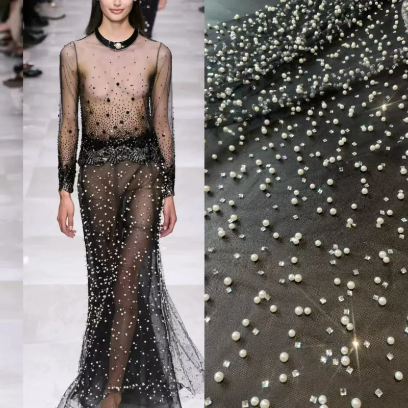 Bead Sequin Embroidered Lace Tulle Fabric for DIY Sewing Fabric Wedding Dress Stage Costumes Clothing Fashion Material Cloth
Bead Sequin Embroidered Lace Tulle Fabric for DIY Sewing Fabric Wedding Dress Stage Costumes Clothing Fashion Material Cloth