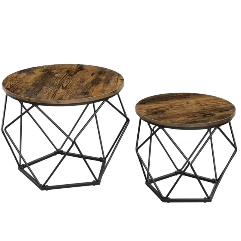 Nordic retro round coffee table wood = wrought iron creative modern small apartment simple home living room bedroom table 
Nordic retro round coffee table wood = wrought iron creative modern small apartment simple home living room bedroom table
