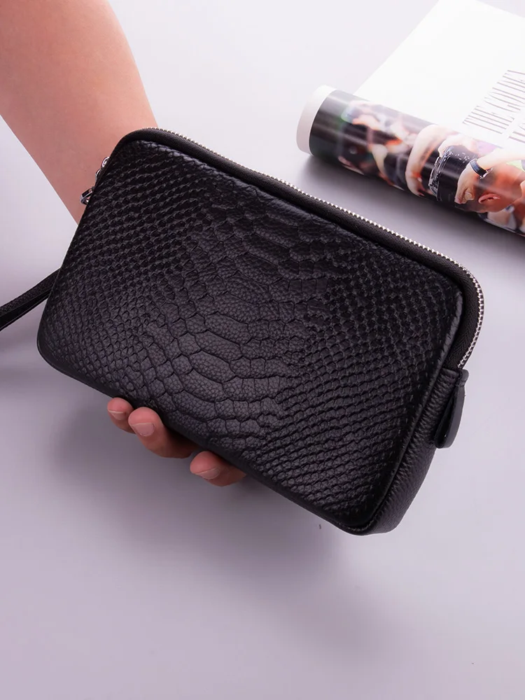Genuine Leather Handbag for Men Casual Snake Pattern Soft Cowhide Wallet Busin Clutch Bag Leather Handbag Men's Bag
Genuine Leather Handbag for Men Casual Snake Pattern Soft Cowhide Wallet Busin Clutch Bag Leather Handbag Men's Bag