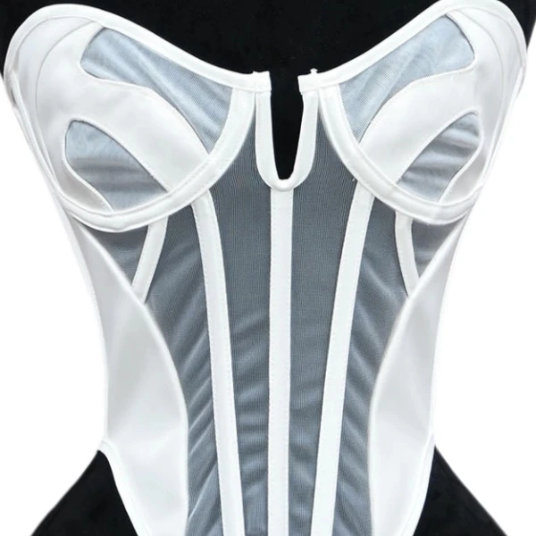 Women Luxury Corset Lace Up Mesh Bodice Strapless Sexy Shaping Tops Breathable Waist Trainer Female Bustiers
Women Luxury Corset Lace Up Mesh Bodice Strapless Sexy Shaping Tops Breathable Waist Trainer Female Bustiers