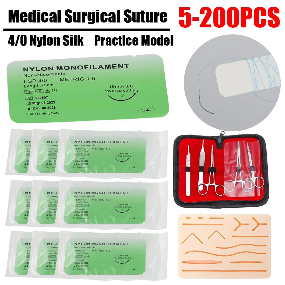 4/0 Medical Surgical Suture Monofilament Needle Nylon Surgical Simulation Suture Teaching Exercises Human Traumatic Skin Model
4/0 Medical Surgical Suture Monofilament Needle Nylon Surgical Simulation Suture Teaching Exercises Human Traumatic Skin Model