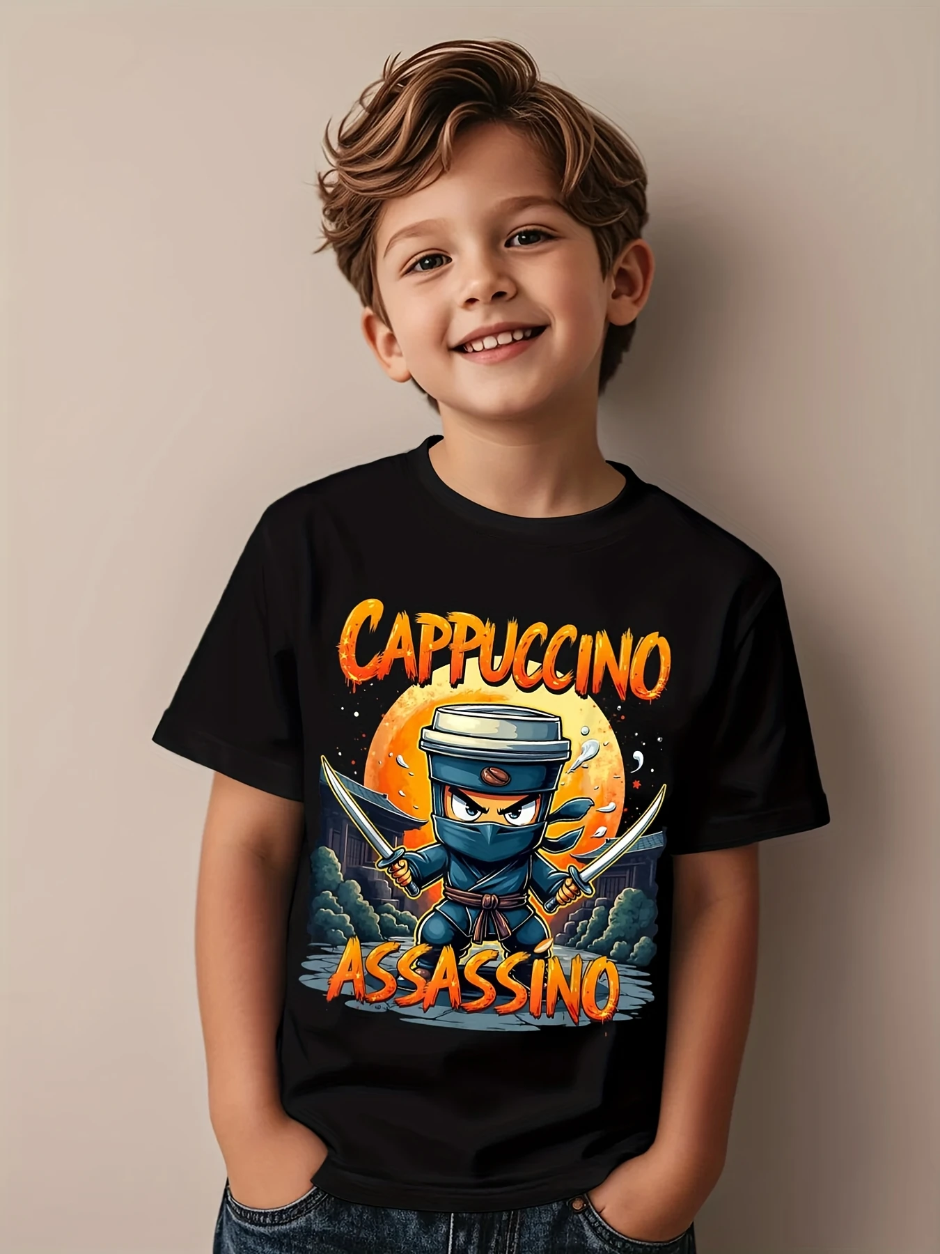 Cappuccino Italian Brainrot Funny Meme Print Child T-Shirt Kid Tee Shirt Round Neck Surfing Boy Girl Tshirt Summer Short Sleeve
Cappuccino Italian Brainrot Funny Meme Print Child T-Shirt Kid Tee Shirt Round Neck Surfing Boy Girl Tshirt Summer Short Sleeve