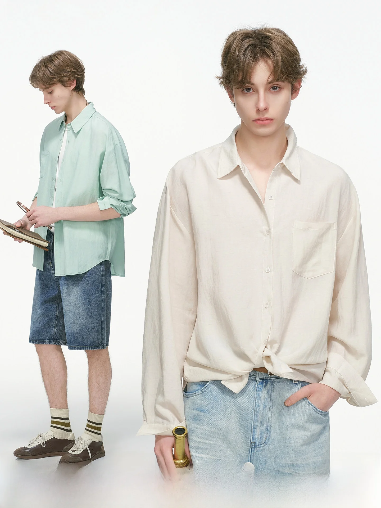 Dreammade Linen Long Sleeve Casual Shirt Men's Spring Autumn Minimalist Style Classic Lapel Coat Lightweight Comfortable Fit
Dreammade Linen Long Sleeve Casual Shirt Men's Spring Autumn Minimalist Style Classic Lapel Coat Lightweight Comfortable Fit